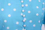 Robe Vintage 50s Ciel Pois - Louise Vintage