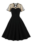 Robe Vintage 50s Grande Taille Noire - Louise Vintage