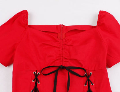 Robe Vintage 50s Grande Taille Rouge - Louise Vintage
