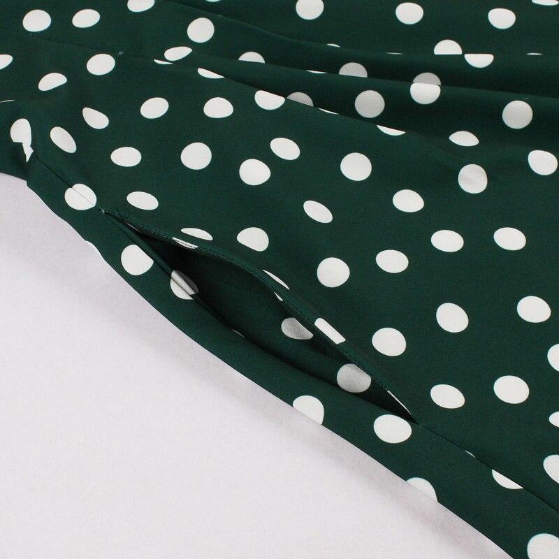 Robe verte pois blancs new arrivals