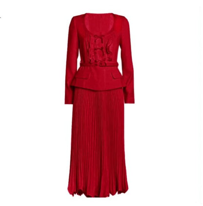 Robe Vintage Années 40 Créateur Rouge - Louise Vintage