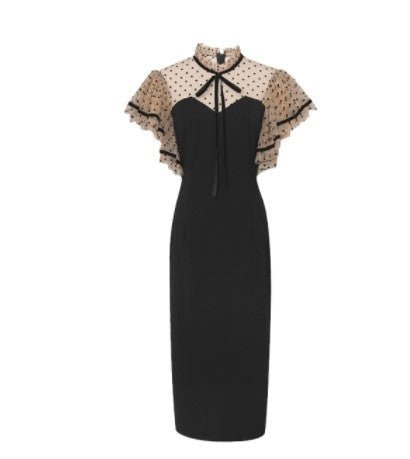 Robe Vintage Années 40 Noire Taille Haute - Louise Vintage