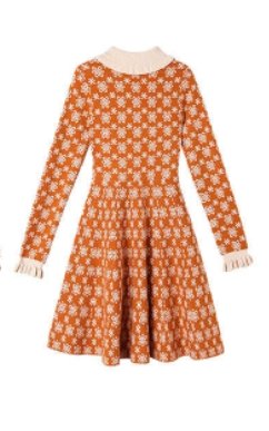 Robe Vintage Années 40 Old School Orange - Louise Vintage