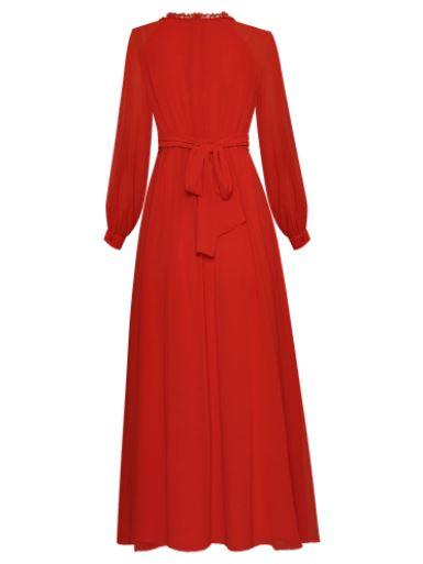 Robe Vintage Années 40 Rouge Taille Haute - Louise Vintage