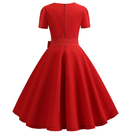 Robe Vintage Années 50 Rouge - Louise Vintage
