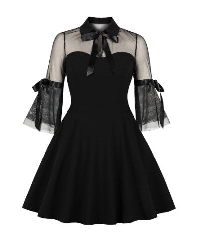 Robe Vintage Araignée Noir - Louise Vintage