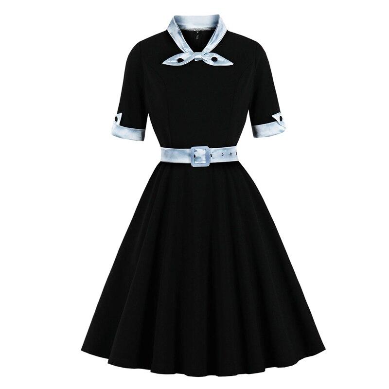 Robe Vintage Automne Noire - Louise Vintage