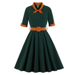 Robe Vintage Automne Vert - Louise Vintage