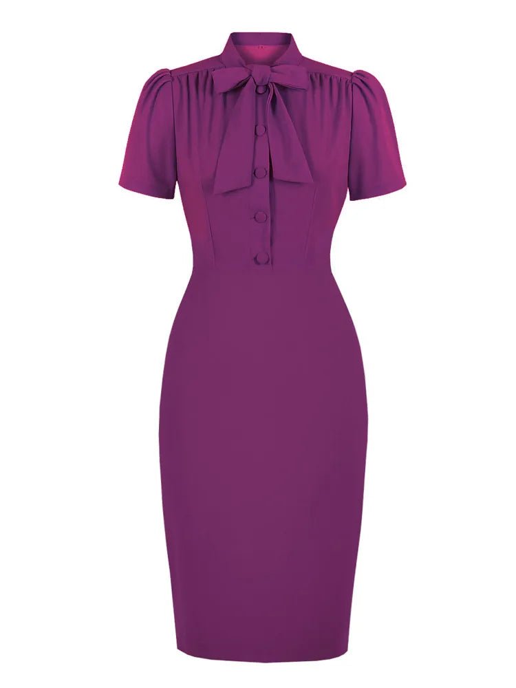 Robe Vintage Automne Violet - Louise Vintage