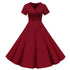 Robe Vintage Boutons Bordeaux - Louise Vintage