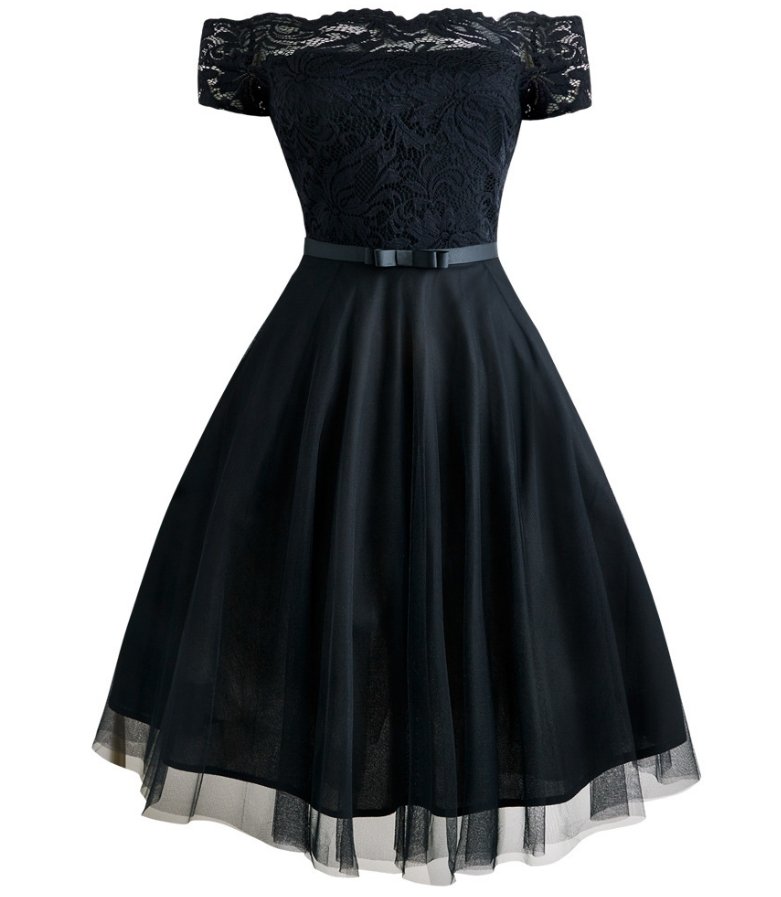 Robe Vintage Ceremonie Noir - Louise Vintage