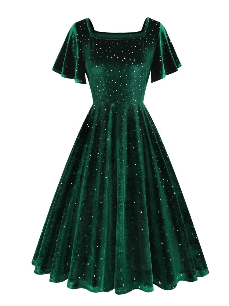 Robe Vintage Ceremonie Vert - Louise Vintage