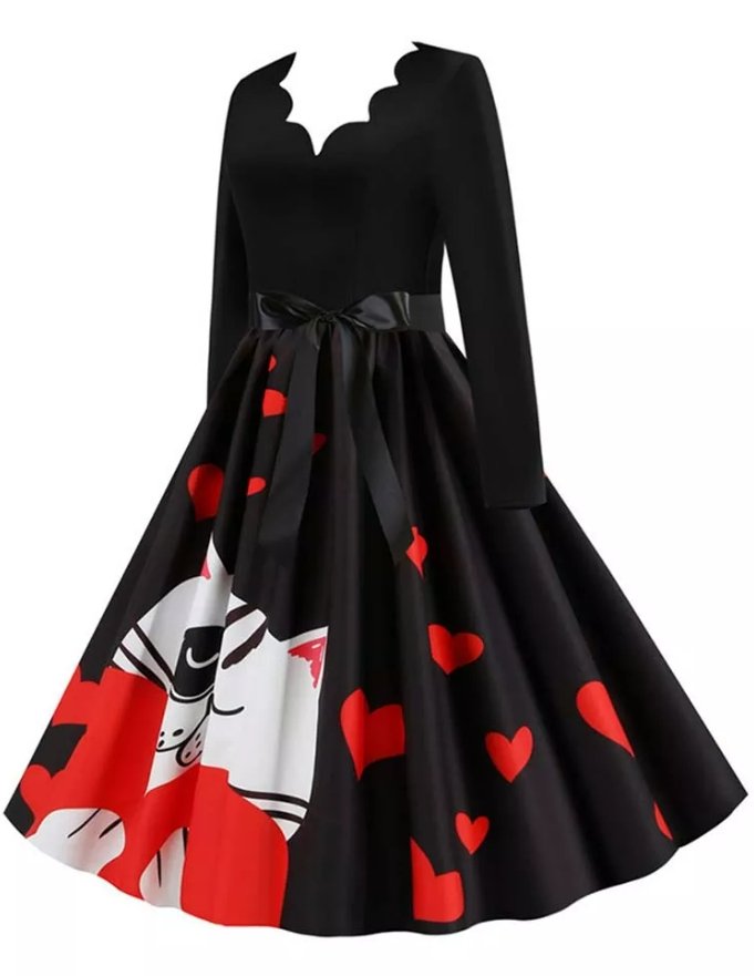 Robe Vintage Chat - Louise Vintage