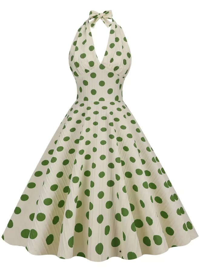 Robe Vintage Chic Rétro Pois - Louise Vintage