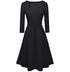 Robe Vintage Col Bouton Chic Noir - Louise Vintage