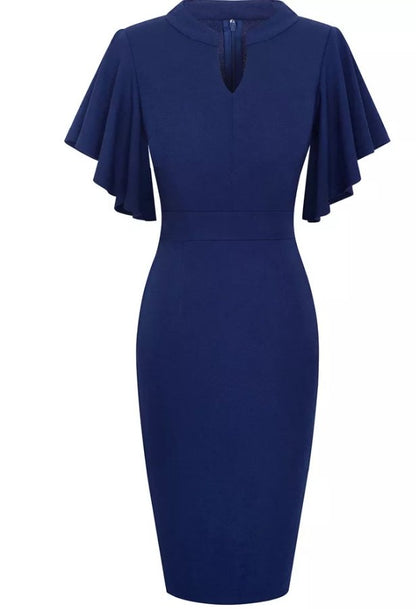Robe Vintage Crayon Chic Marine - Louise Vintage