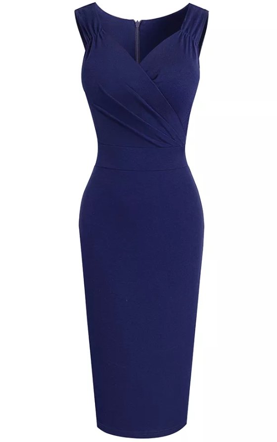 Robe Vintage Crayon Marine - Louise Vintage