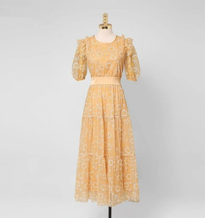 Robe Vintage de Qualité Orange - Louise Vintage
