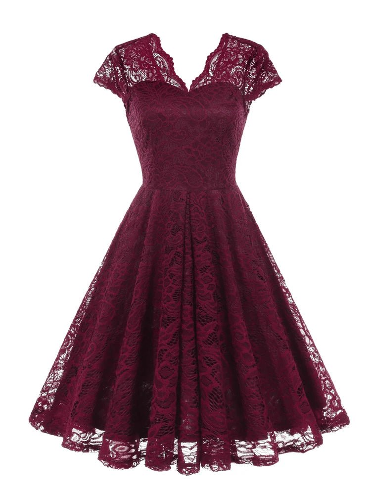 Robe Vintage de Soirée Bordeaux - Louise Vintage