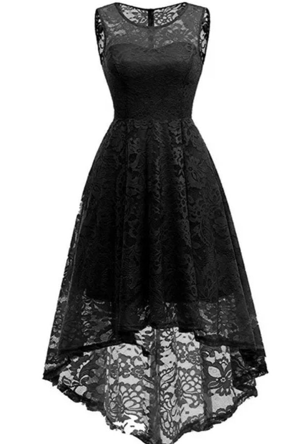 Robe Vintage Dentelle Année 50 Noire - Louise Vintage