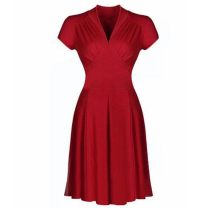 Robe Vintage Grande Taille 50s Rouge - Louise Vintage