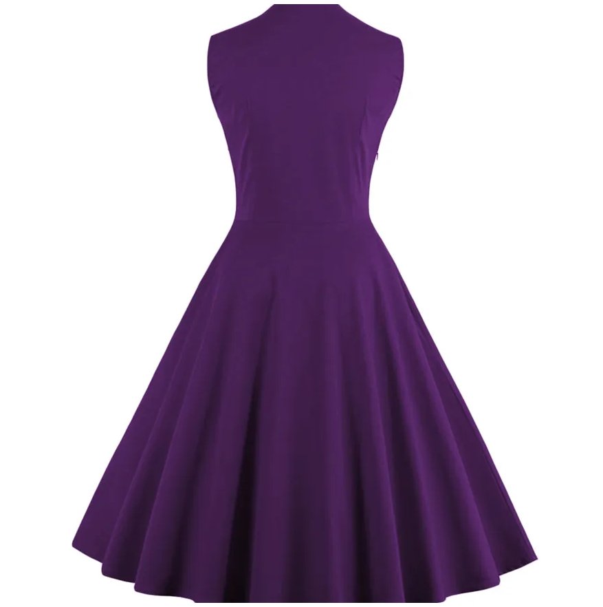 Robe Vintage Grande Taille 60s violet - Louise Vintage
