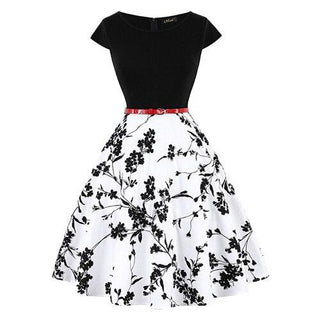 Robe Vintage Grande Taille Années 50 Blanc