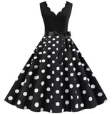 Robe Vintage Grande Taille Blanc Noir - Louise Vintage