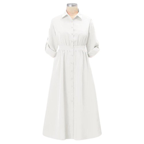 Robe Vintage Grande Taille Blanche - Louise Vintage