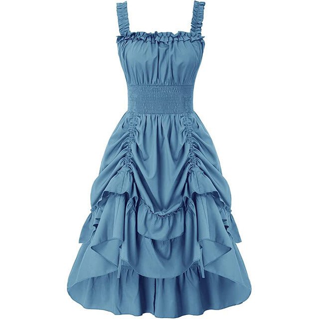 Robe Vintage Grande Taille Broderie Bleu - Louise Vintage