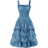 Robe Vintage Grande Taille Broderie Bleu - Louise Vintage