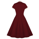 Robe Vintage Grande Taille Chic Bordeaux - Louise Vintage