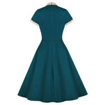 Robe Vintage Grande Taille Chic Turquoise - Louise Vintage