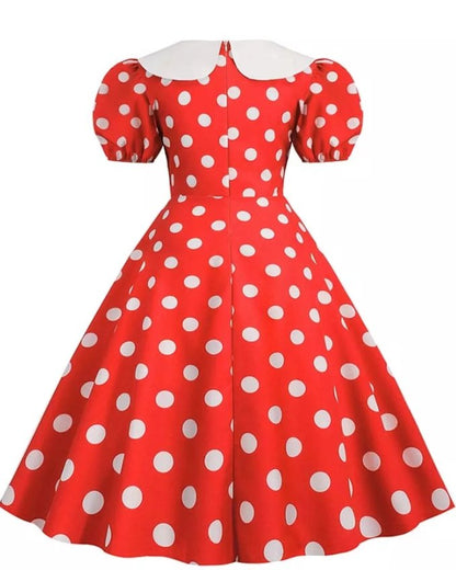 Robe Vintage Grande Taille Manches Bouffantes - Louise Vintage
