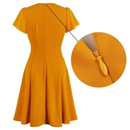 Robe Vintage Grande Taille Orange - Louise Vintage