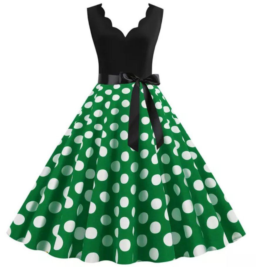 Robe Vintage Grande Taille Pois Colorés - Louise Vintage