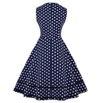 Robe Vintage Grande Taille Rétro Marine - Louise Vintage
