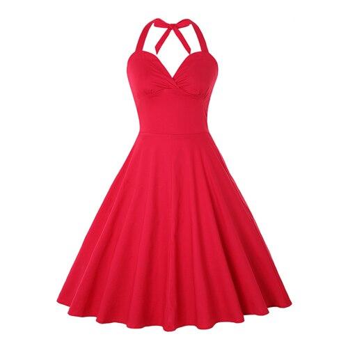 Robe Vintage Grande Taille Sexy Rouge - Louise Vintage