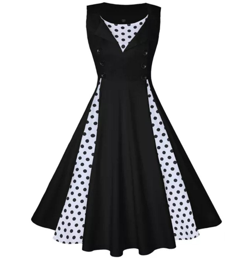 Robe Vintage Grande Taille Soirée Noire - Louise Vintage