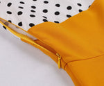 Robe Vintage Grande Taille Swing Orange Blanc - Louise Vintage