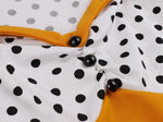 Robe Vintage Grande Taille Swing Orange Blanc - Louise Vintage