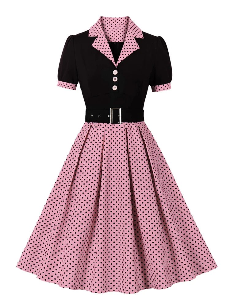 Robe Vintage Hepburn Rose - Louise Vintage