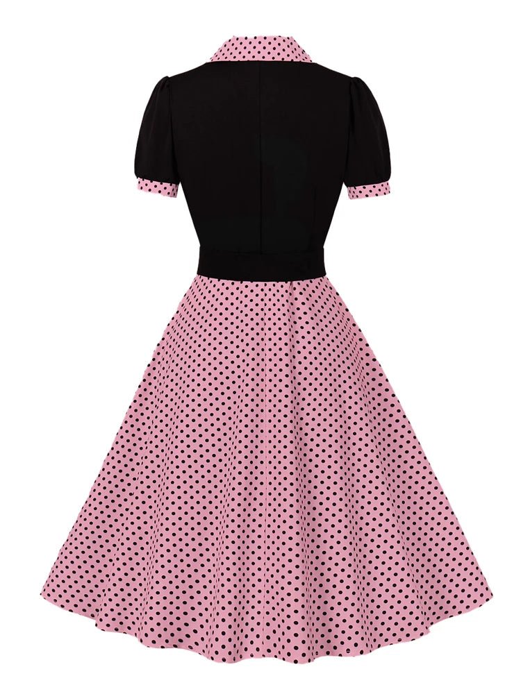 Robe Vintage Hepburn Rose - Louise Vintage