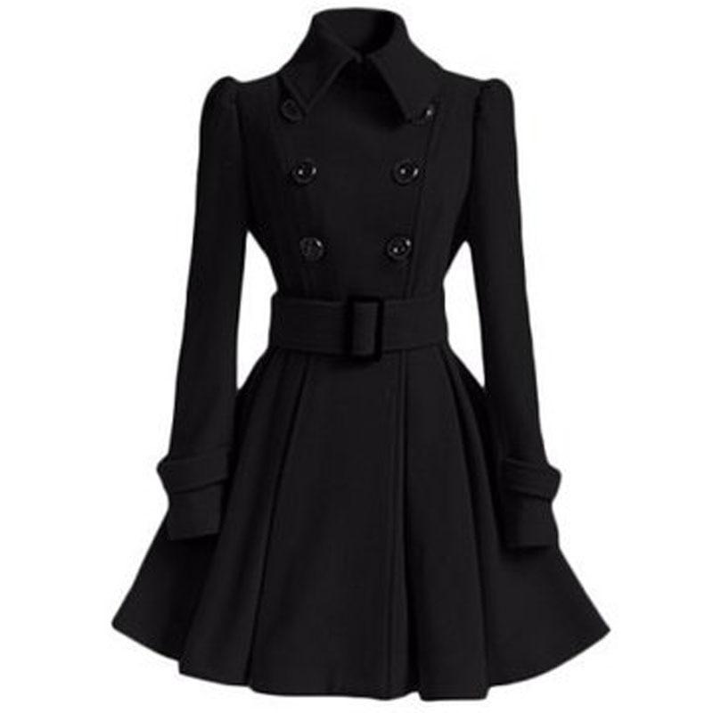Robe Vintage Hiver Laine Noire - Louise Vintage