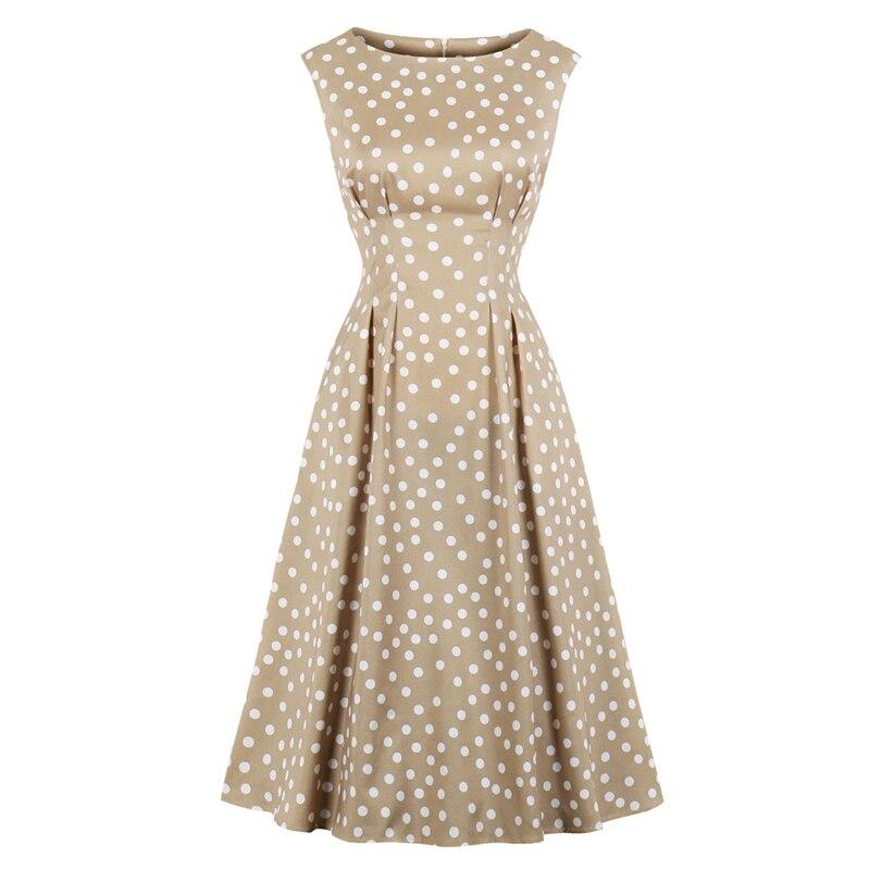 Robe Vintage Kaki Pois - Louise Vintage