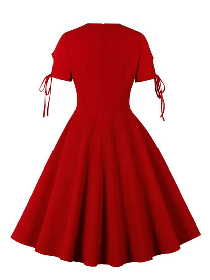Robe Vintage Longue 50s Rouge - Louise Vintage
