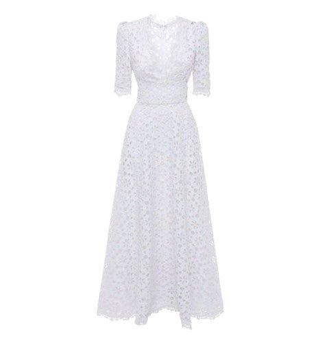 Robe Vintage Mariage Automne Blanche - Louise Vintage