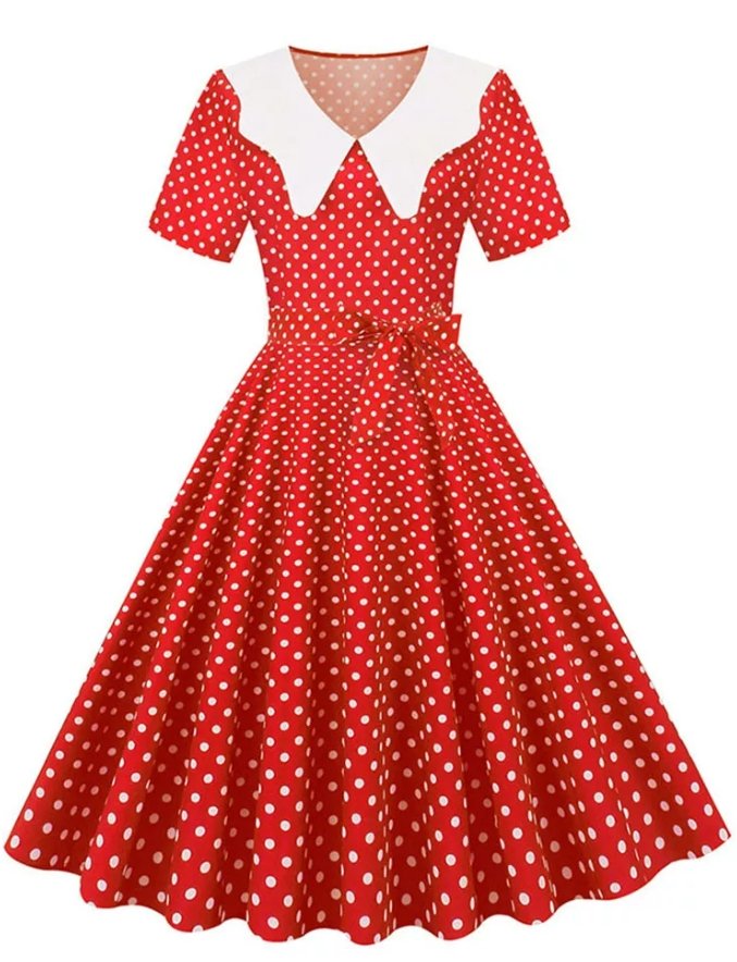 Robe Vintage Mariage Rouge - Louise Vintage