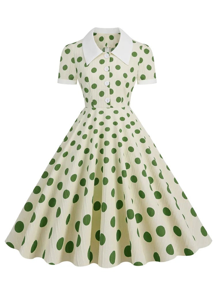 Robe Vintage Midi Beige - Louise Vintage