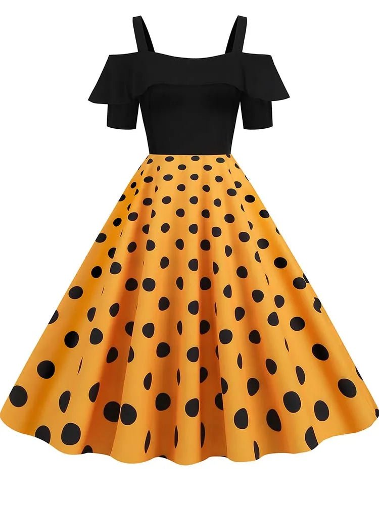 Robe Vintage Midi Jaune - Louise Vintage